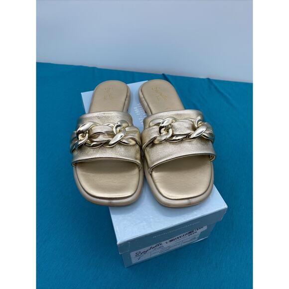 Seychelles Women's Tulum Slide Sandal Light Gold Size 7 - Picture 1 of 2